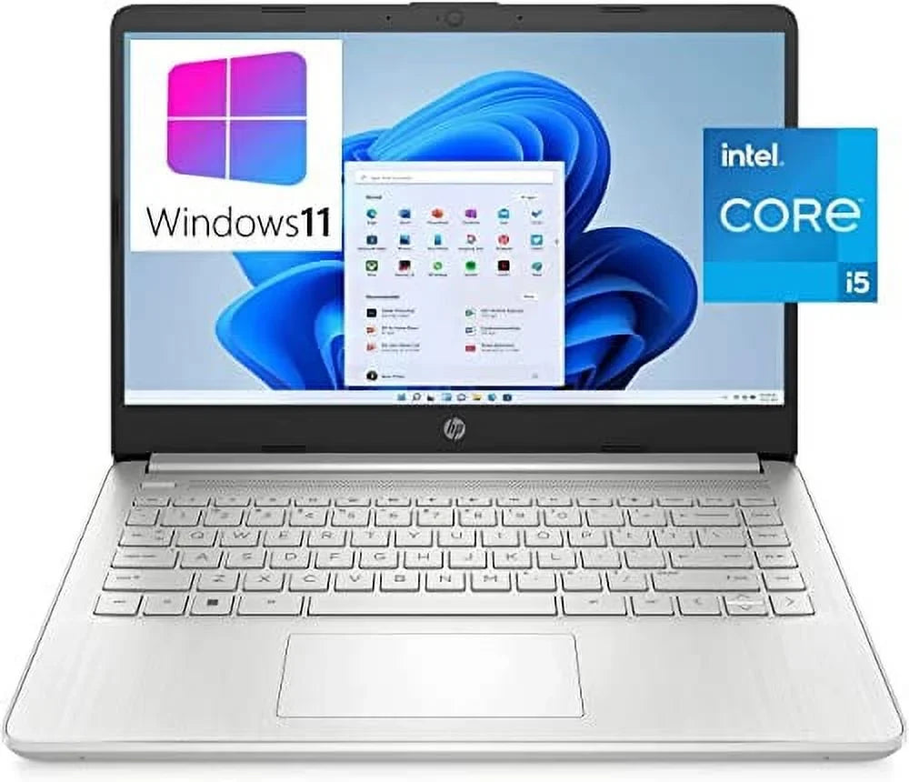 HP 2023 Newest 14 Laptop, 14" Display, Intel Core i5 1135G7 Processor, 32GB RAM, 1TB SSD, Intel Iris Xe Graphics, Bluetooth, Webcam, HDMI, Windows 11 Home, Natural Silver