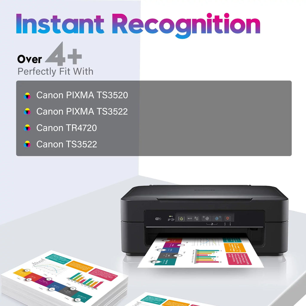 PG-275 CL-276 XL Printer Ink Canon 275xl and 276xl Ink Cartridges (1 Black 1 Color) to PIXMA TS3522 TS3520 TR4720 TR4722 Printer High Yield Combo Pack