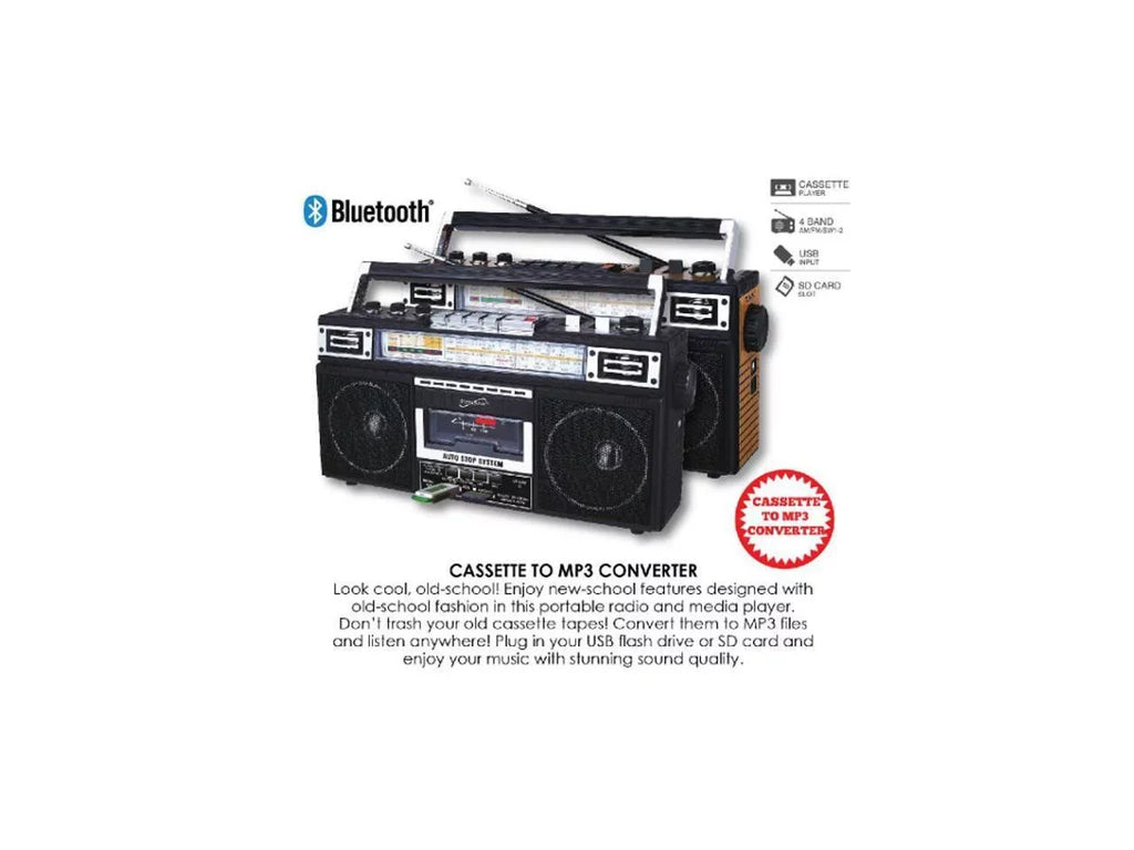 Supersonic Portable AM/FM Radio, Black, SC-3201BT-BK
