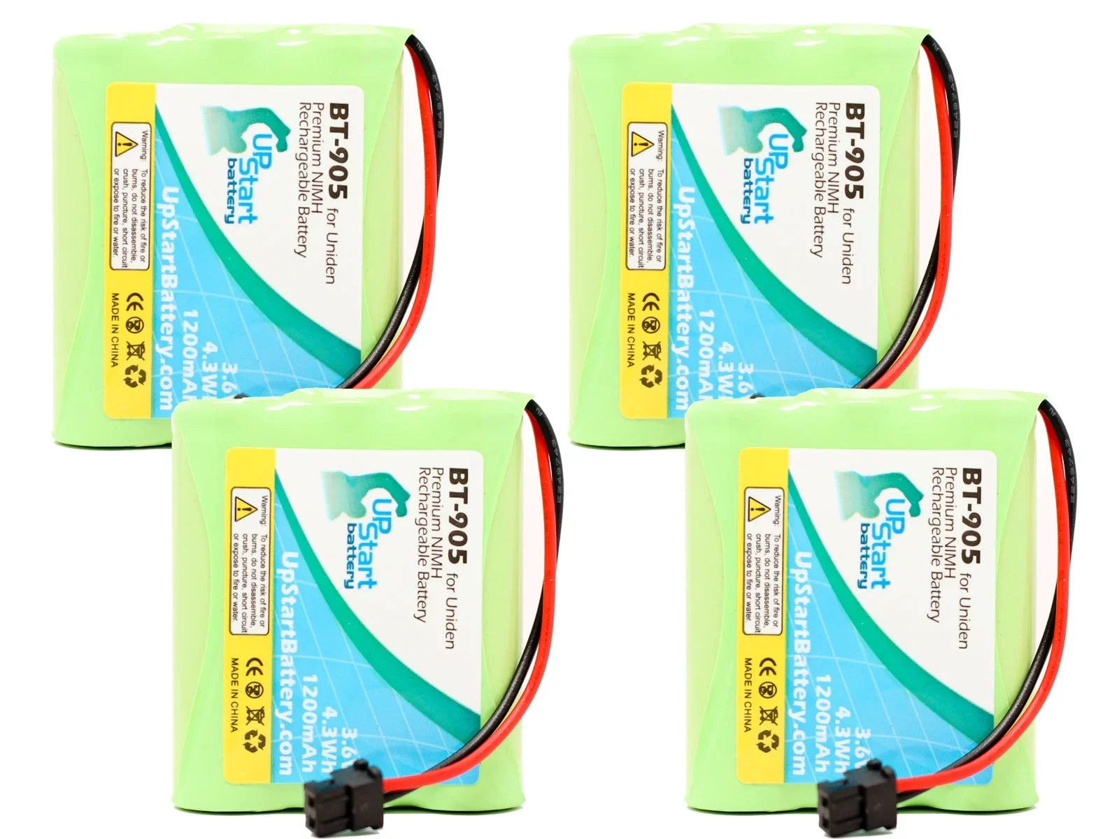 4x Pack - UpStart Battery Energizer P3702 Battery - Replacement Energizer Cordless Phone Battery (1200mAh, 3.6V, NI-MH)