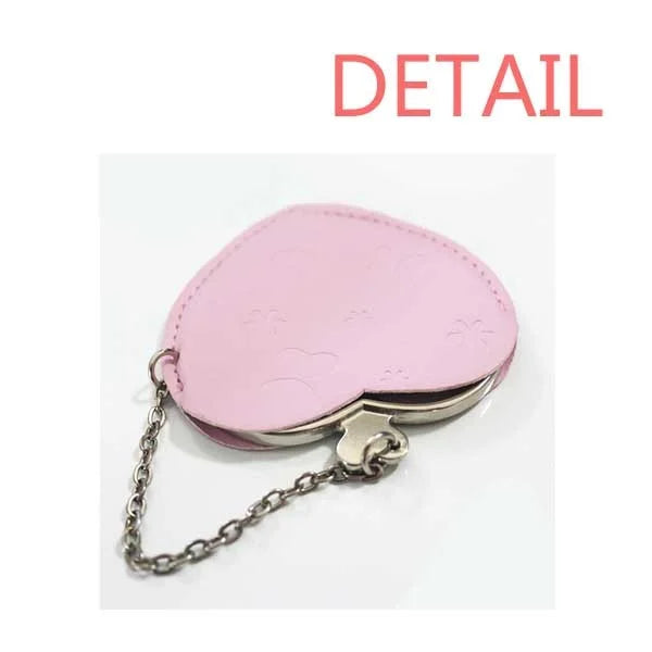 Dragon Animal Myth Wings East West Mirror Travel Purse Makeup Heart Pink