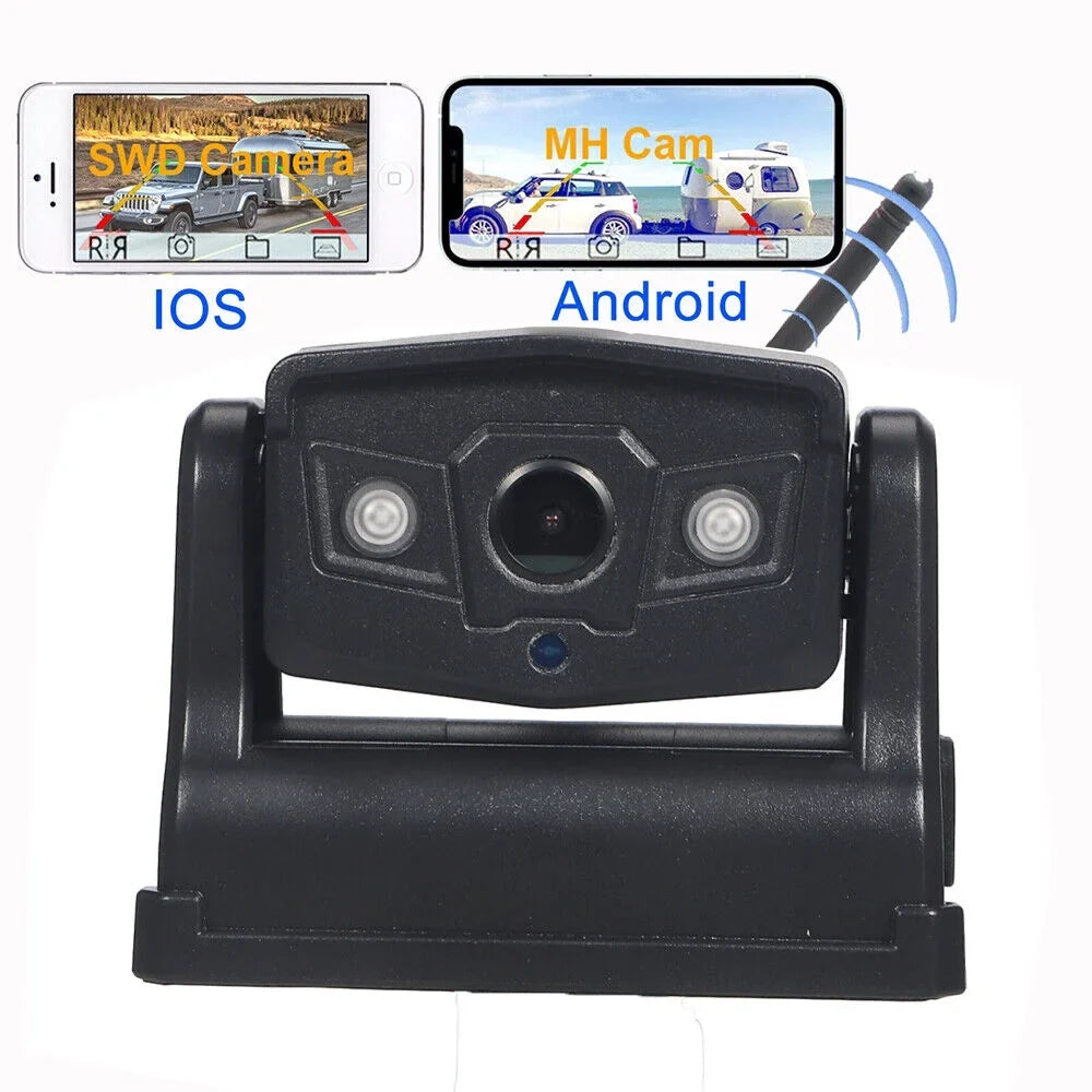 JLLOM Magnetic WiFi Wireless Camera, Backup Front/Rear View, Equipped with 9600mAh Battery
