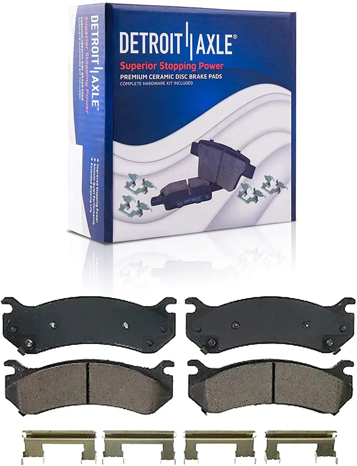 Detroit Axle - Front Brake Kit Chevy GMC Silverado Sierra Yukon XL Avalanche 1500 Tahoe Cadillac Escalade EXT ESV Disc Brake Rotors Ceramic Brakes Pads : 12" Rotor - [4-Wheel Disc Model]