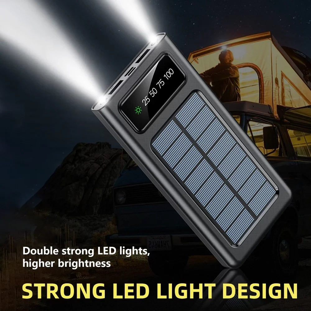 MDHAND 4000000mAh Solar Charger Power Bank, Power Bank Outdoor Waterproof USB Portable Solar Battery Charger Solar Power Bank