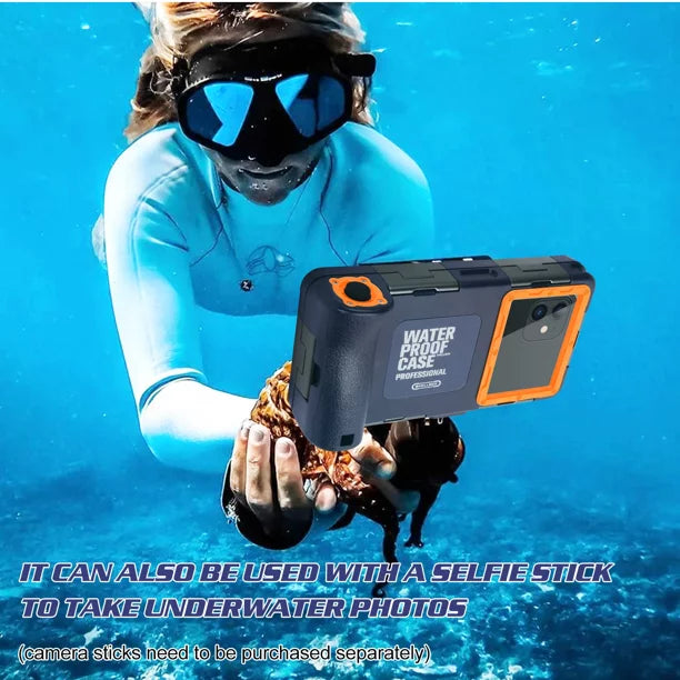 UrbanX Professional [15m/50ft] Swimming Diving Surfing Snorkeling Photo Video Waterproof Protective Case Underwater Housing BLU J2 And all Phones Up to 6.9 Inch LCD with Lanyard