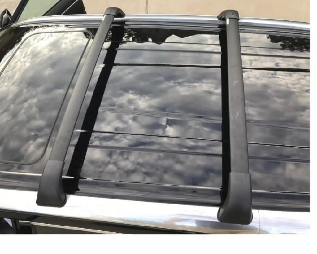 BRIGHTLINES Roof Rack Crossbars Replacement For Toyota Highlander XLE Limited SE Limited Platinum 2014-2019, a Set of 2pcs, Black Aluminum Top Cargo Rack