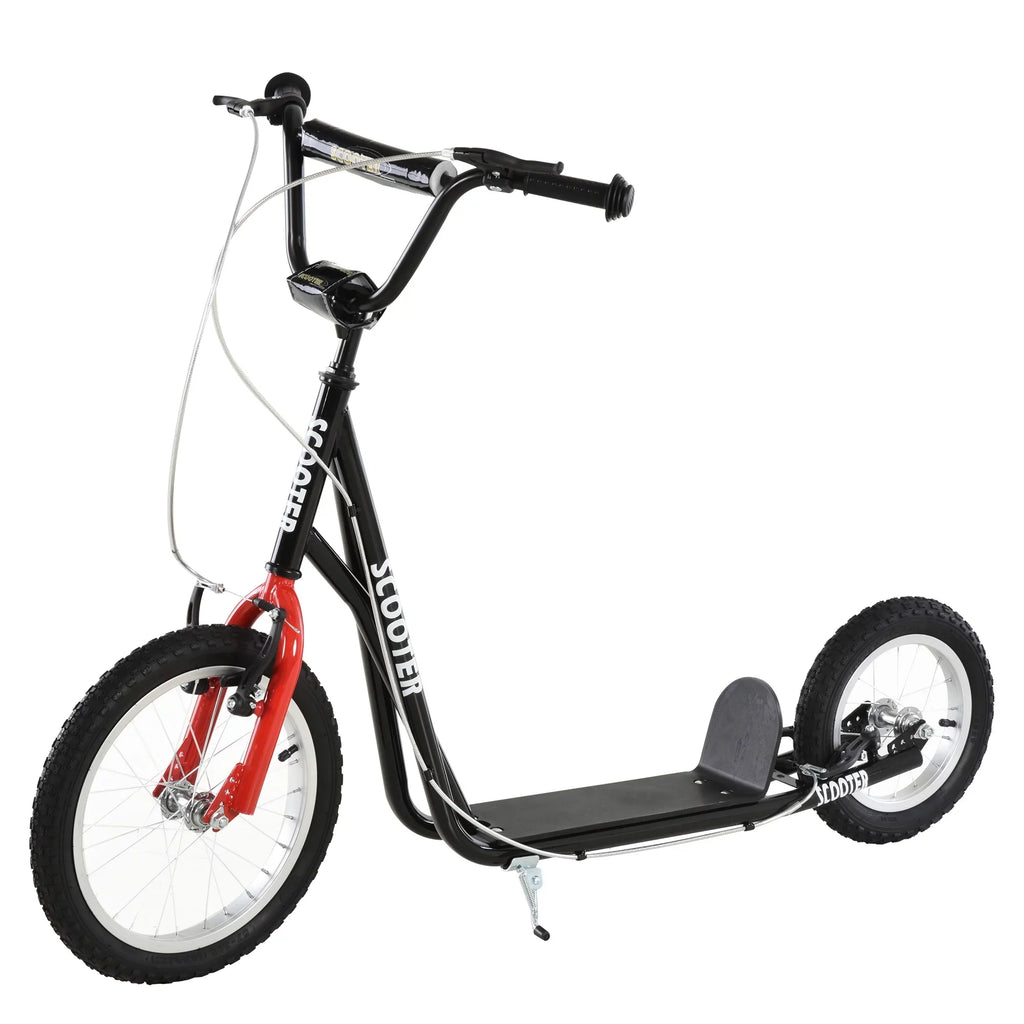 Aosom Youth Scooter Front and Rear Caliper Dual Brakes, Black