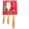 Rae Dunn Silicone Spatula 3 Pc. Spatula Set LL Letter with Hard Wood Handles