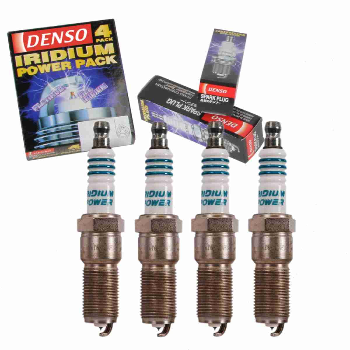 4 pc DENSO 5350 Iridium Power Spark Plugs 4609 096 7B0 000 033 ITL20 SP0RE10PM5 SP149212AC SPRE10PMC5 SPTE10PMC5 SVRE10PMC5 Ignition Wire Secondary Fits select: 2017 FORD F150