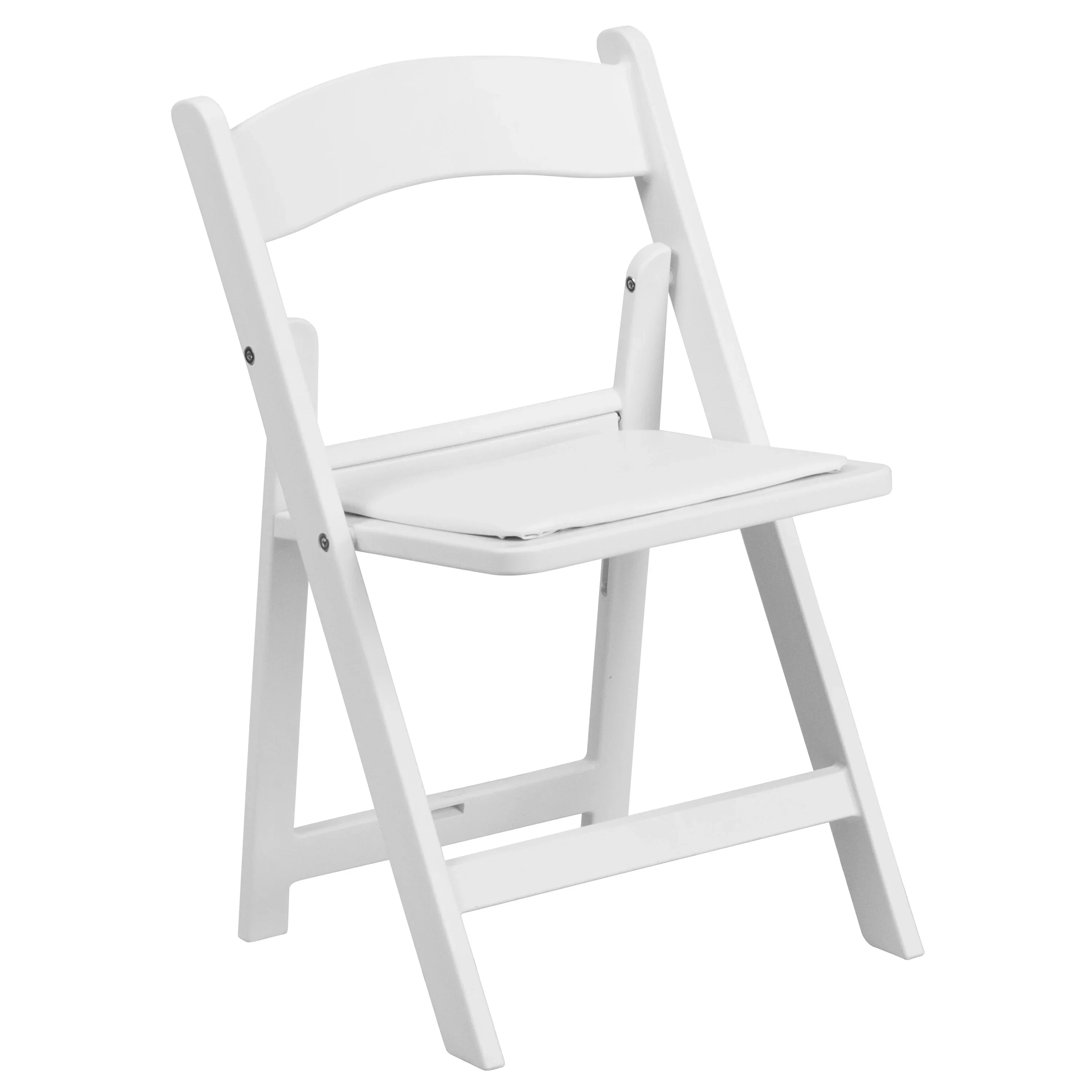 Flash Furniture HERCULES 11 Pack Kids White Resin Folding Chair with White Vinyl Padded Seat