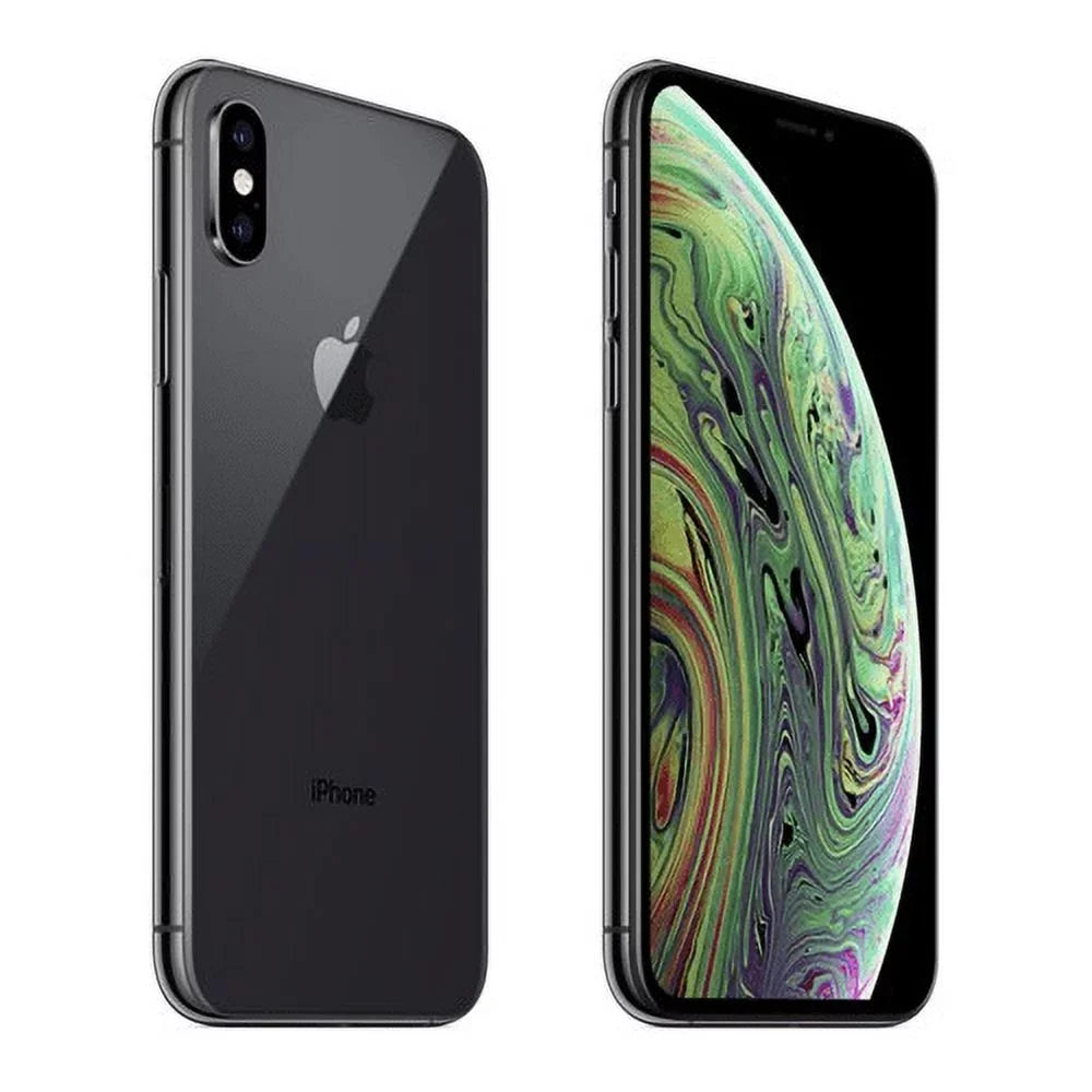 Restored Apple iPhone XS Max A1921 (Fully Unlocked) 64GB Space Gray (Grade A) w/ Wireless Earbuds (Refurbished)