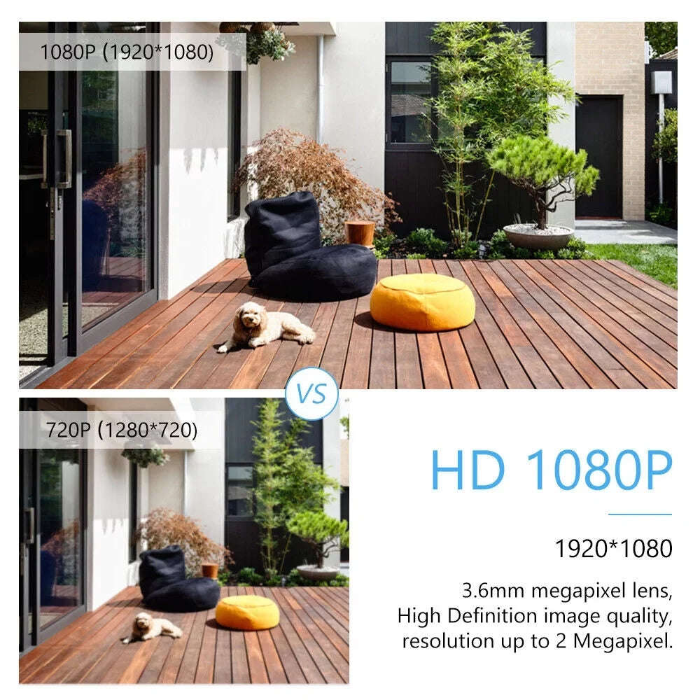KKmoon DVR Video Recorder & 8 Cameras Set Recording System 16CH 1080P Full High Definition AHD/ IP/Analog/TVI/CVI/ DVR CCTV Digital Video Recorder DVR P2P Remote Phone Monitoring Home