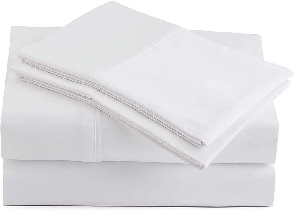 Hotel Brand 1000 Thread Count 6-Piece Extra Deep Pocket Super Soft Sheet Set Fit Upto 22 Inches Deep Pocket, Solid Pattern, 100% Egyptian Cotton @ 'hotellinen' (King, White)