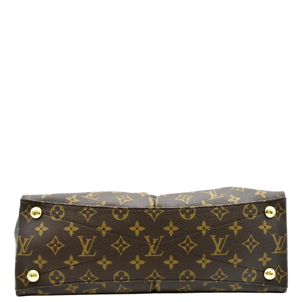 Pre-owned LOUIS VUITTON V MM Monogram Leather Hobo Bag Black