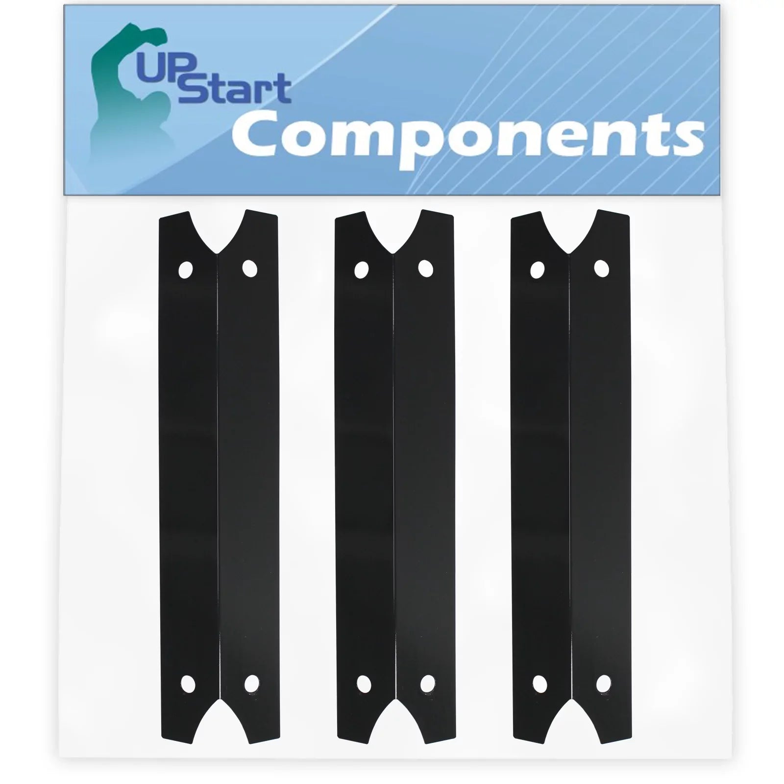 3-Pack BBQ Grill Heat Shield Plate Tent Replacement Parts Charmglow 81022101 - Barbeque Porcelain Steel Flame Tamer, Flavorizer Bar, Vaporizer Bar, Burner Shield 17 3/4"