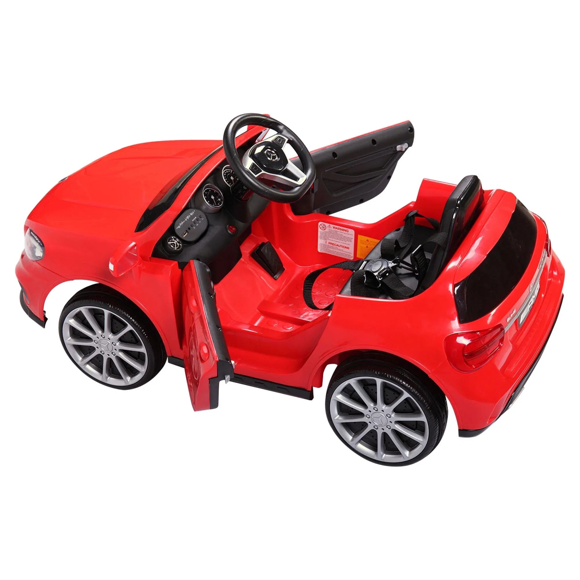 TOBBI 6V Licensed Mercedes Benz Kids Ride on Car W/ Remote Control Lights Music Age 3-6 Child, Red