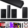 Samsung HW-A450 4.1ch Surround Sound Wireless Home Theater Bundle 2.1ch Dolby Audio Soundbar 2021 HW-A450/ZA + Swa-9100S 2ch Rear Speaker Kit + Subwoofer + Extended Wrap + 2 Deco Gear HDMI Cables
