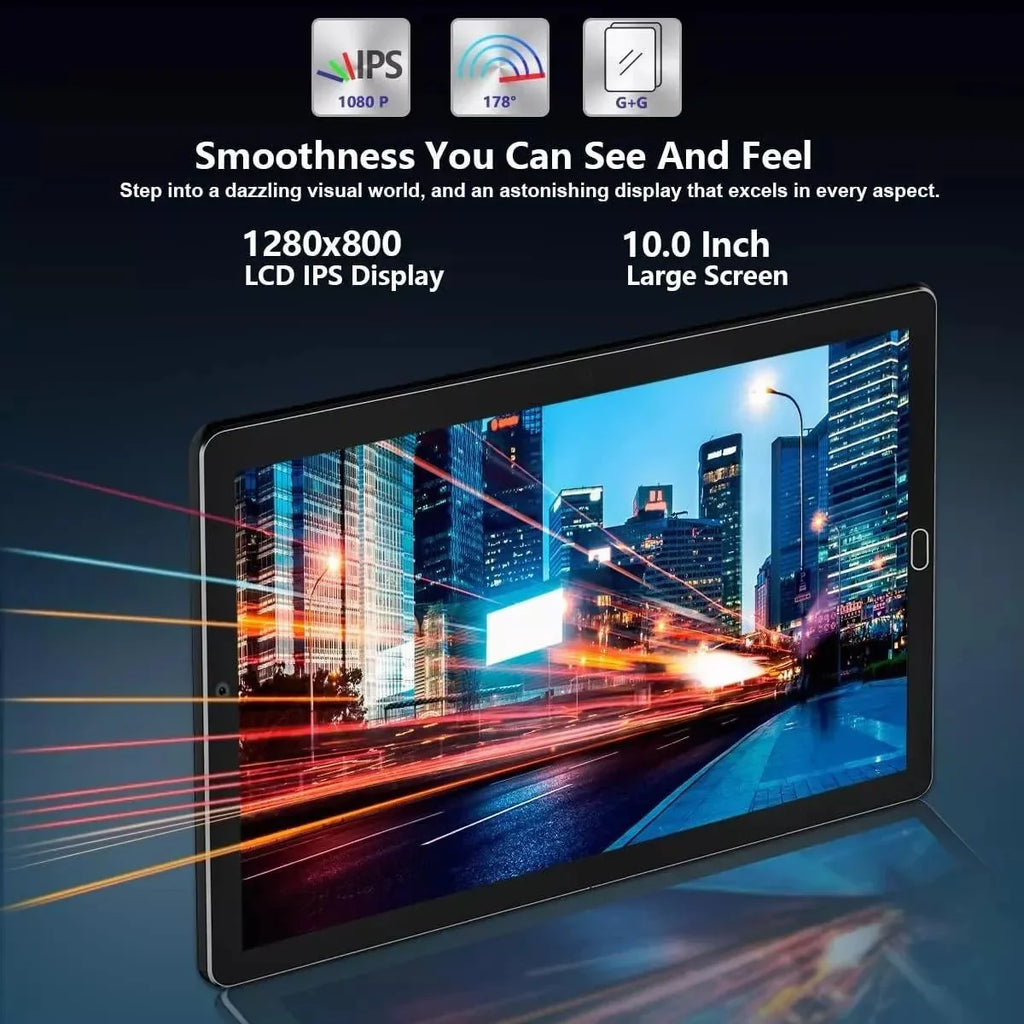 10 inch Tablet Android 11 Tablets with Keyboard, 4GB RAM 64GB ROM 128GB Expand, 5G/2.4G Wi-Fi, HD IPS Display, 6000mAh Tablet PC with Case,Mouse,GMS Certified,Black