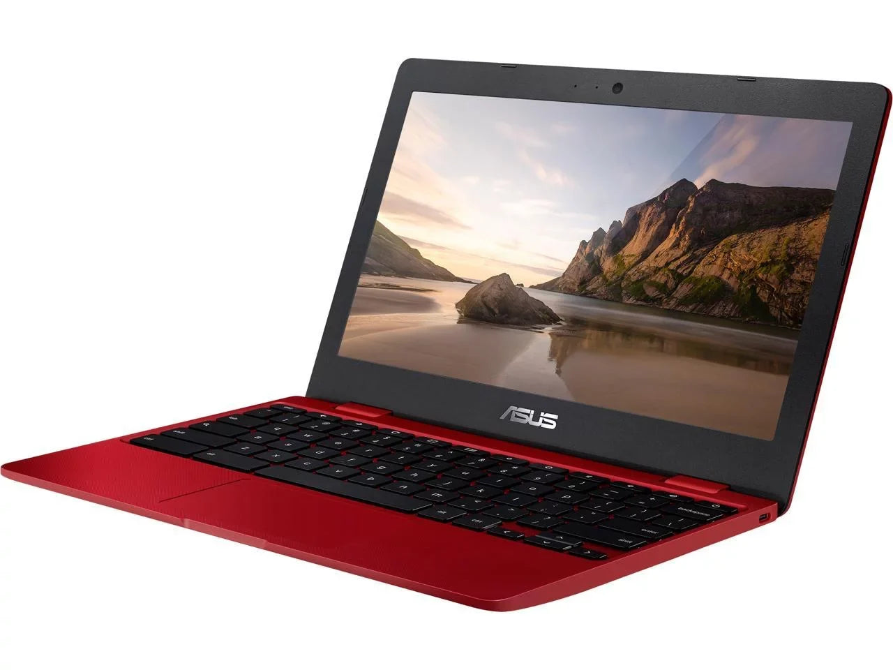 ASUS Chromebook Laptop in Red, 12, Intel Celeron, 32GB Flash Storage, 4GB RAM, C223NA-DH02-RD