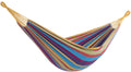 The Hamptons Collection 144” Yellow and Purple Striped Two Person Brazilian Style Hammock