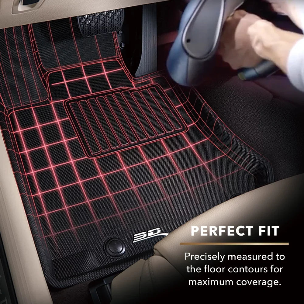 3D MAXpider KAGU Floor Mat (BLACK) Suitable with LEXUS RX/RX HYBRID 2016-2022 - Second Row