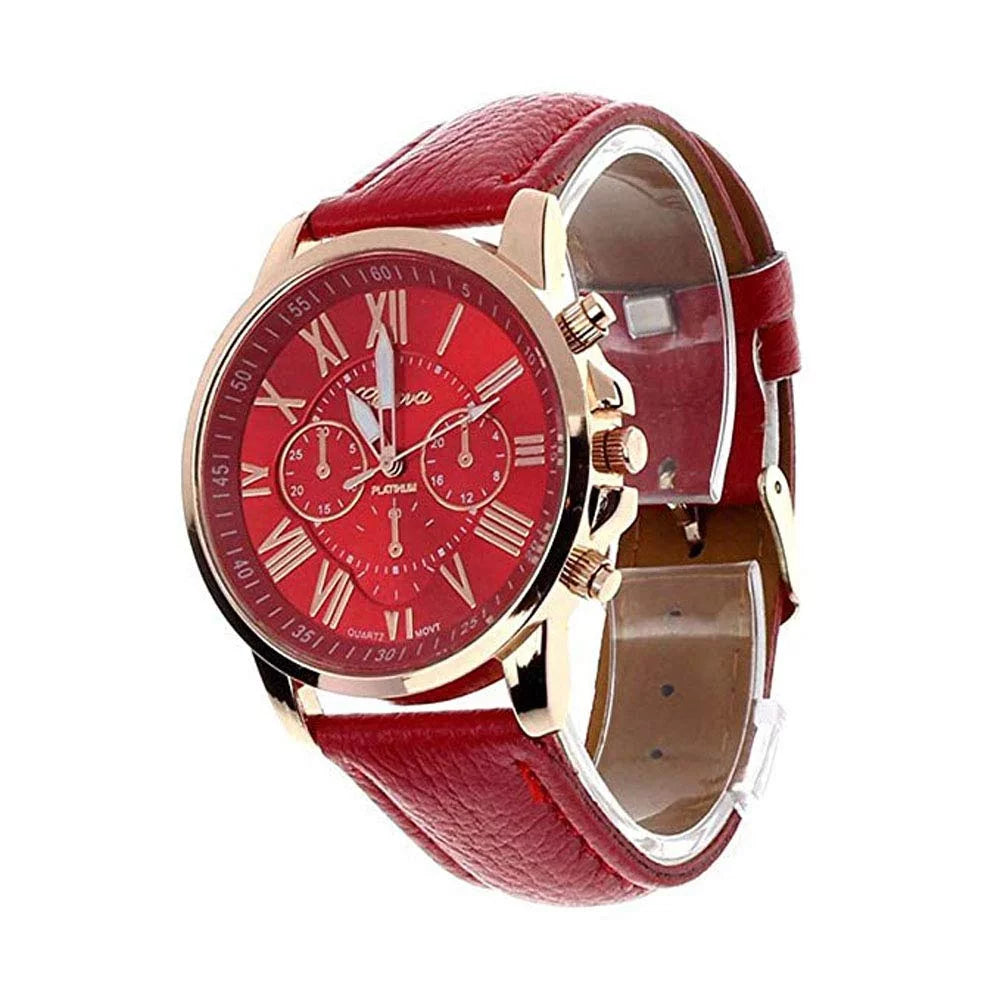Weicam Wholesale Watches 10 Pack Fashion Ladies Women PU Leather Assorted Wrist Watch Set Roman Numerals Analog Quartz Men Unisex Girls