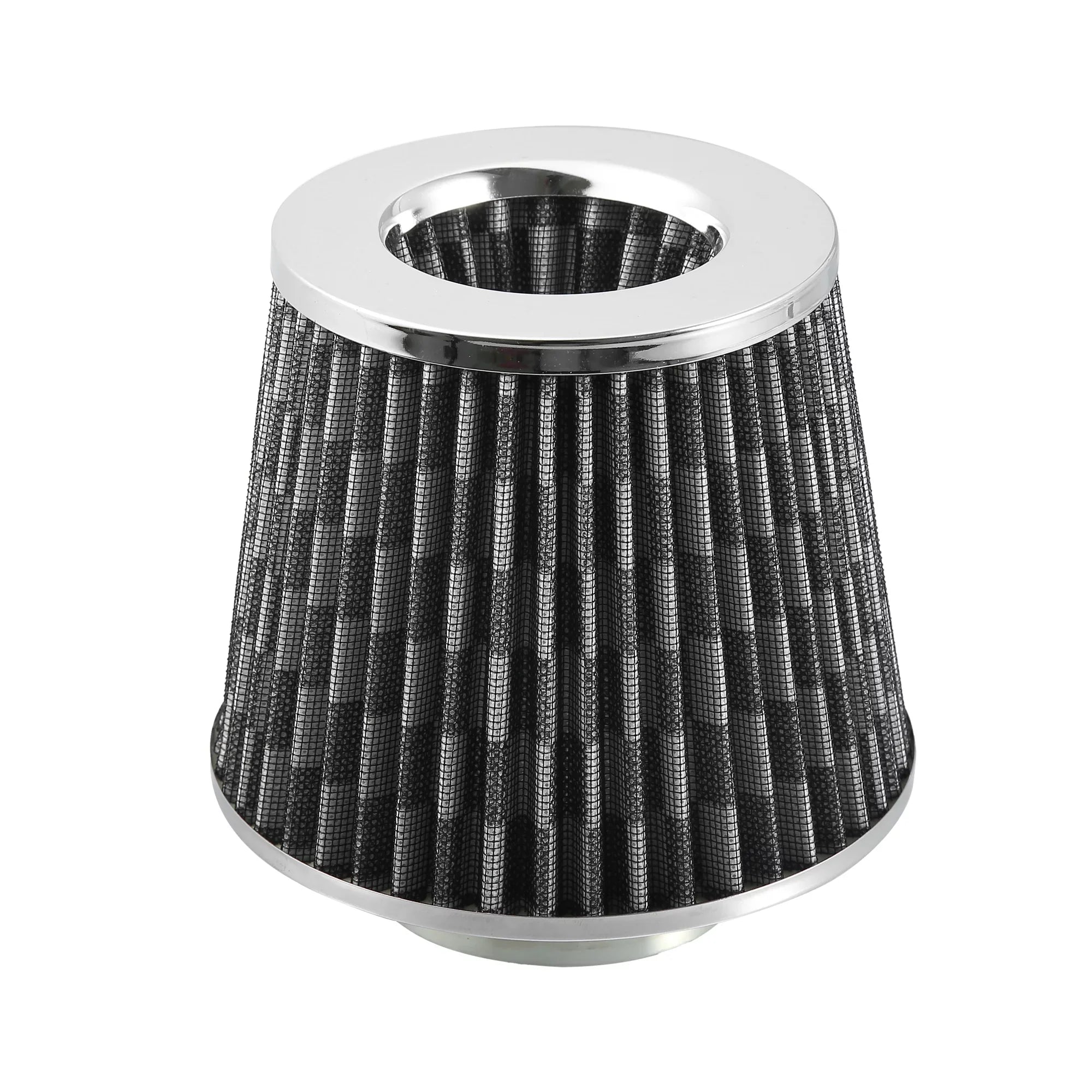 1pcs 2.7" 70mm Reducer Ring Inlet Cold Air Intake Cone Replacement Washable Clamp on Dry Air Filter Carbon Fiber Pattern