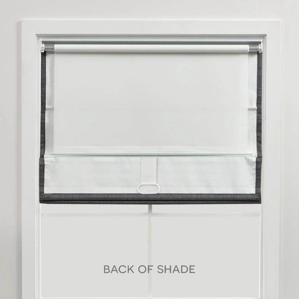Exclusive Home Esme Total Blackout Roman Shade, 31"x64", White