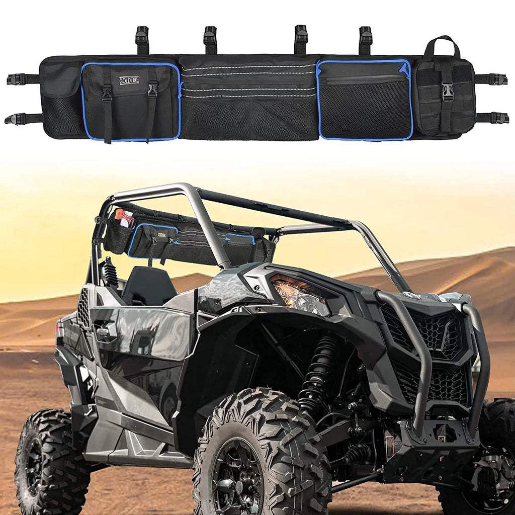Goldfire UTV Car Organizer Large Roll Cage Cargo Rear Storage Bag Gear Bags For Most Full Size Polaris Yamaha Kawasaki UTVs