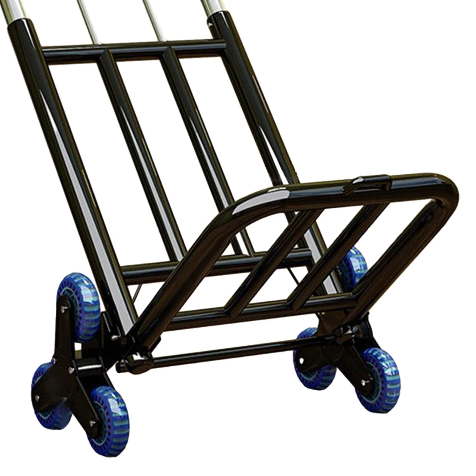Foldable Hand Trolley Adjustable Handle Portable Adjustable Luggage Handcart 28mm Diameter
