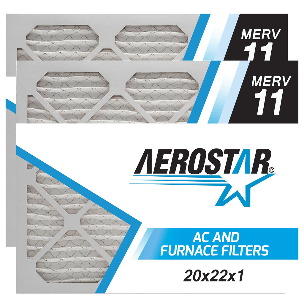 20x22x1 Air Filter by Aerostar - MERV 11, Box of 2