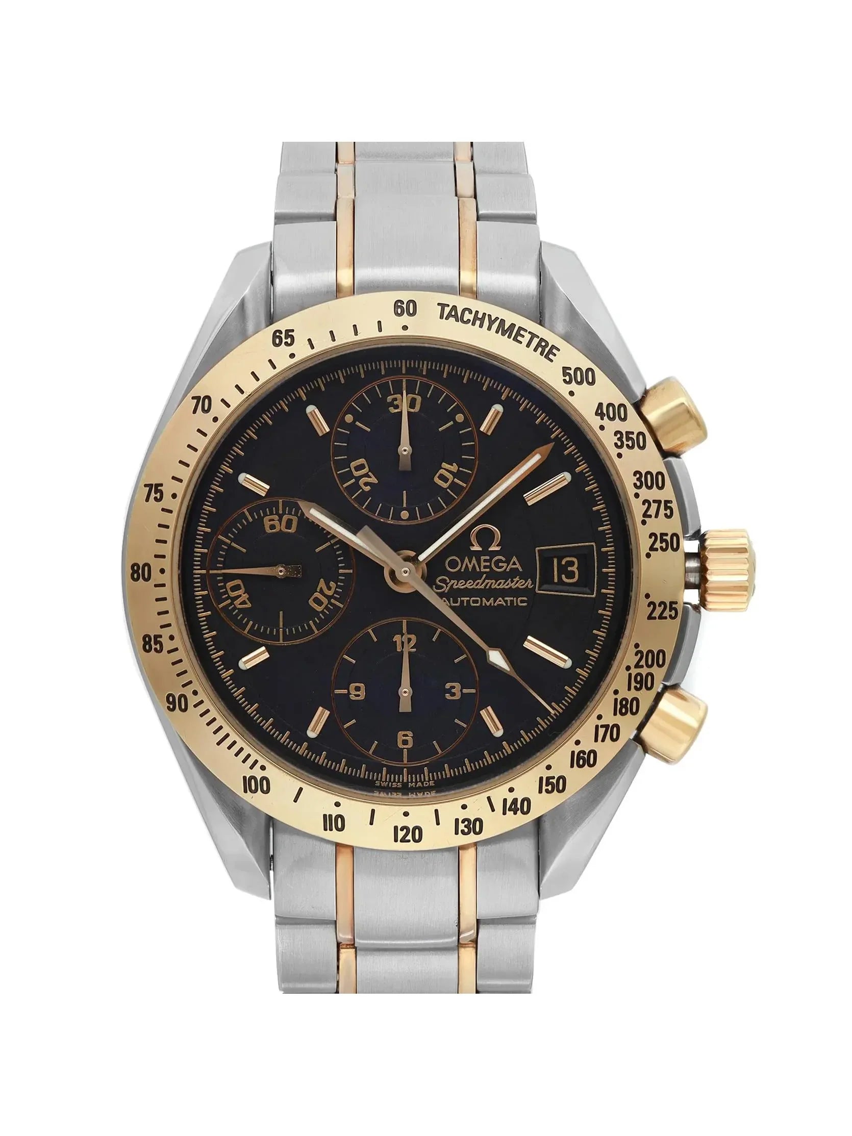 Pre-owned Omega Speedmaster 39 Automatic Gold Steel Men Watch 3313.50.00 (Good)