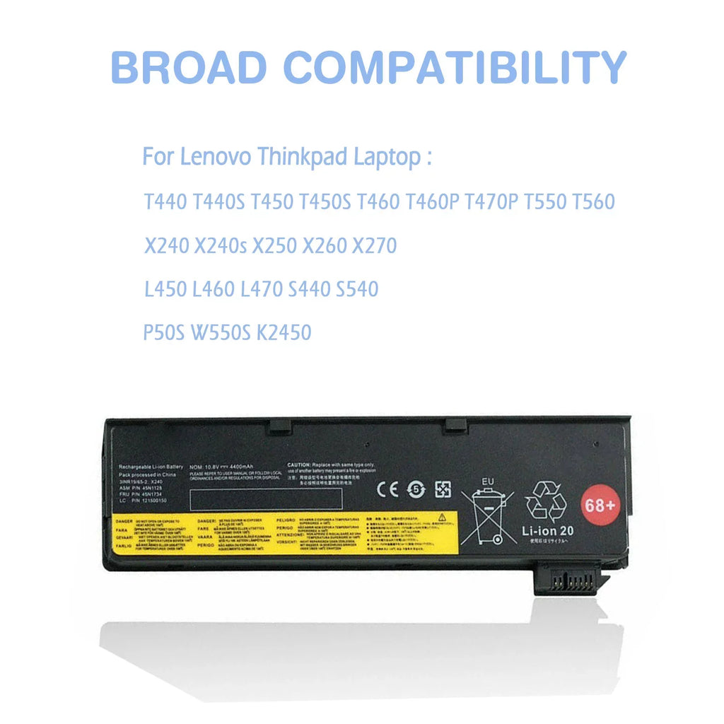0C52862 0C52861 Laptop Battery 48Wh 68+ For Lenovo Thinkpad T440 T440S T450 T450S T460 T460P T470P T550 T560 X240 X240s X250 X260 X270 L450 L460 L470 S440 S540 P50S W550S K2450 Notebook 45N1128