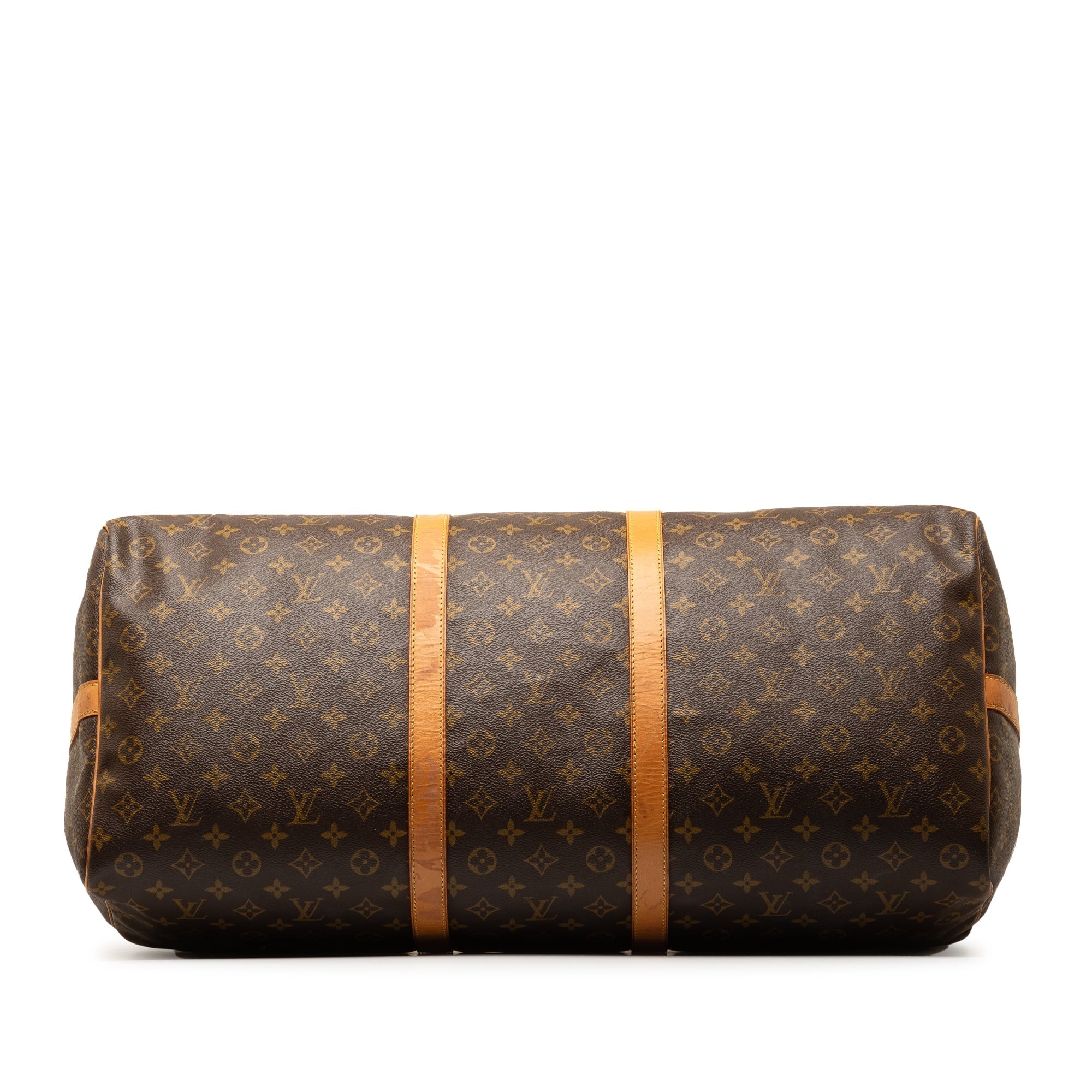 Pre-Owned Authenticated Louis Vuitton Monogram Keepall Bandouliere 60 Canvas Brown Travel Bag WeekenderBag Unisex (Good)