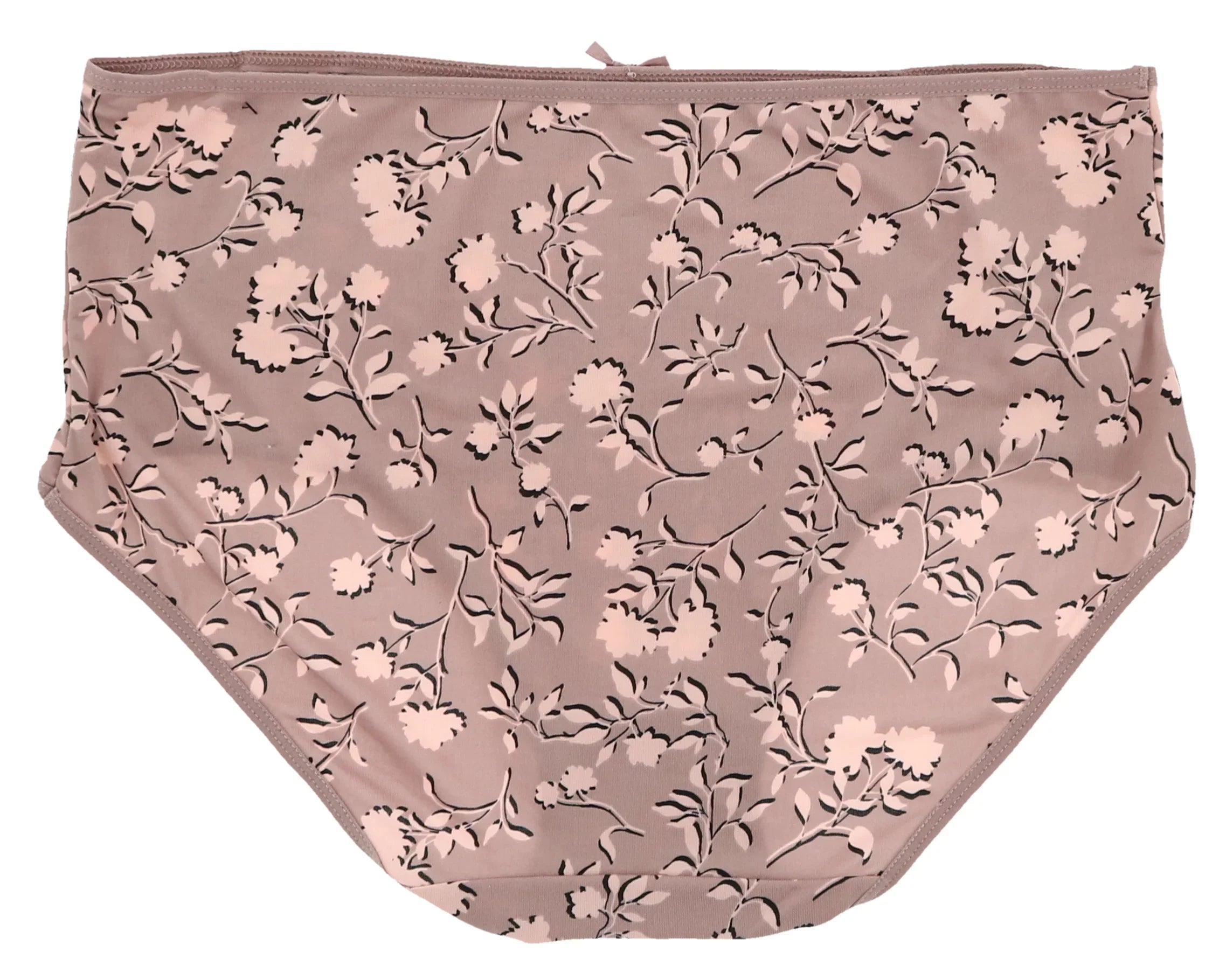 Delta Burke Intimates Women's Plus Size Sexy Classic High Rise Brief Panties (5Pr) (X-Large, Pink Floral Dots)